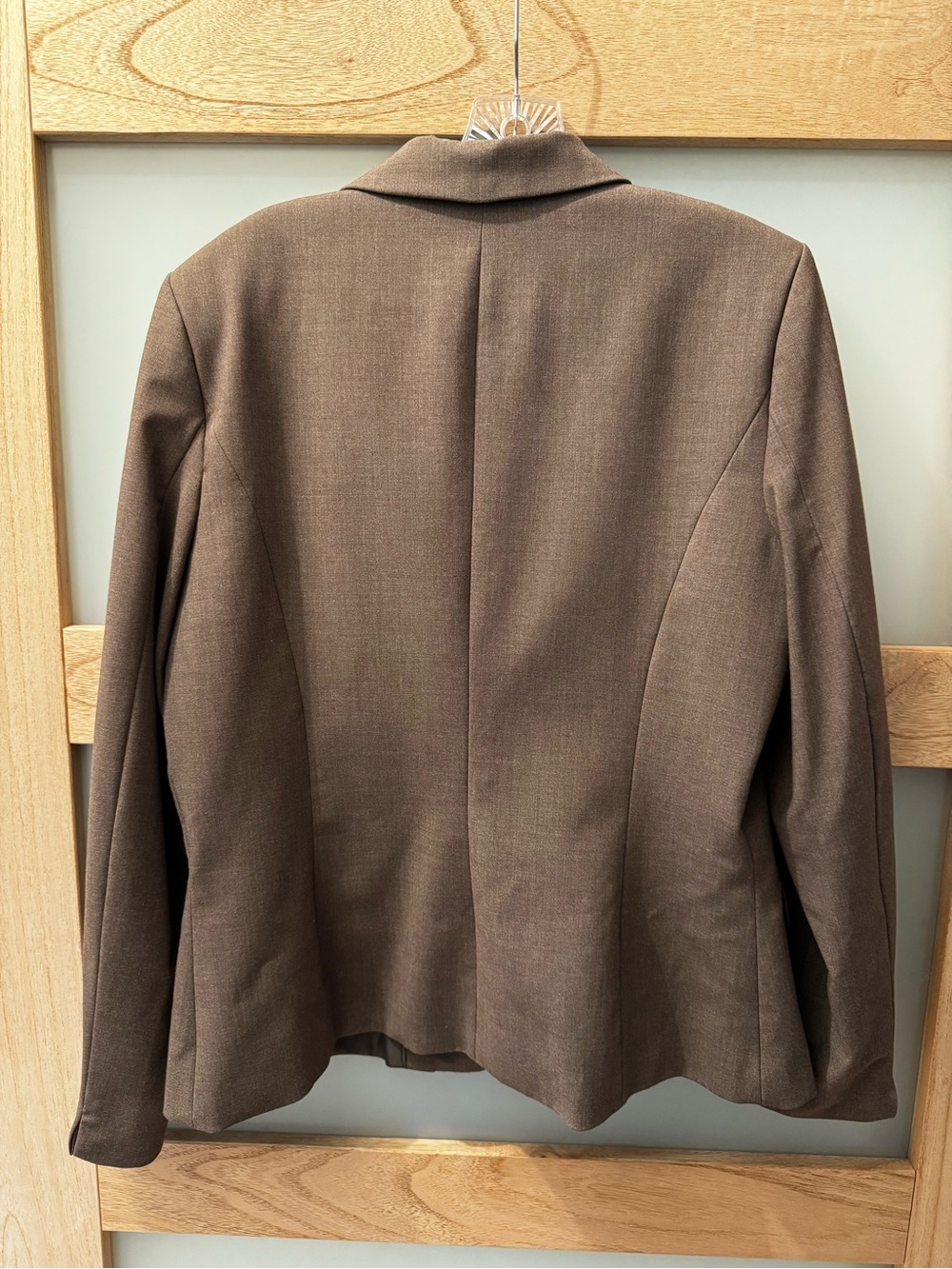 Calvin Klein Brown Single-Button Notch Lapel Blazer - Picture 3 of 4
